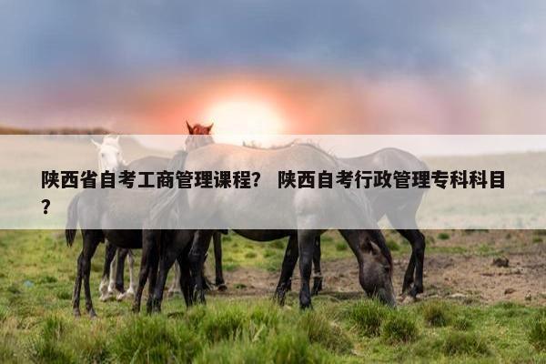 陕西省自考工商管理课程？ 陕西自考行政管理专科科目？