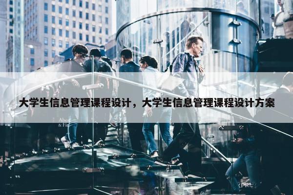 大学生信息管理课程设计，大学生信息管理课程设计方案