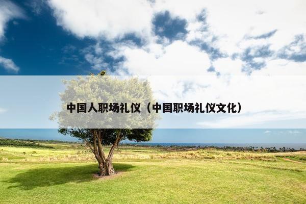 中国人职场礼仪（中国职场礼仪文化）