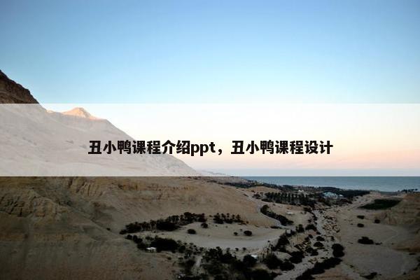 丑小鸭课程介绍ppt，丑小鸭课程设计