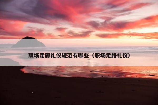 职场走廊礼仪规范有哪些（职场走路礼仪）