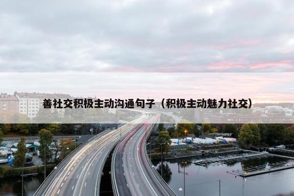 善社交积极主动沟通句子（积极主动魅力社交）