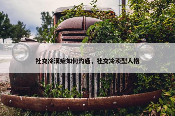 社交冷漠症如何沟通，社交冷淡型人格