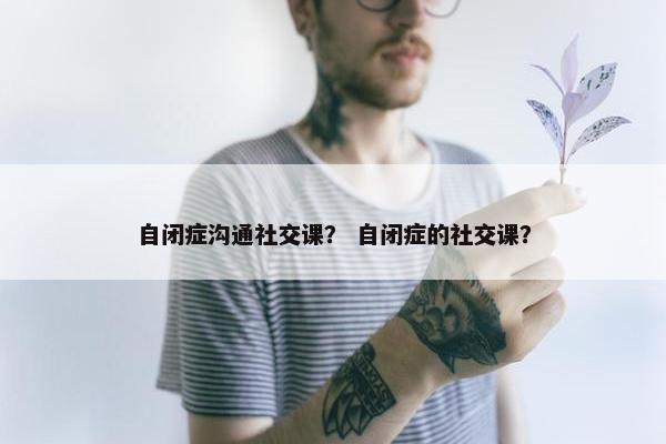 自闭症沟通社交课？ 自闭症的社交课？