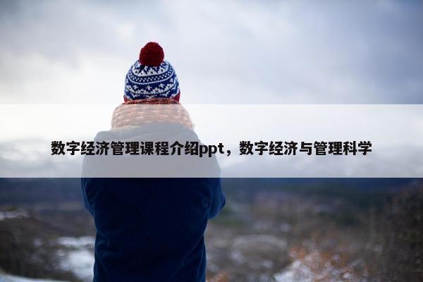 数字经济管理课程介绍ppt，数字经济与管理科学
