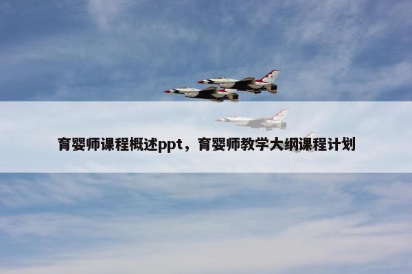 育婴师课程概述ppt，育婴师教学大纲课程计划