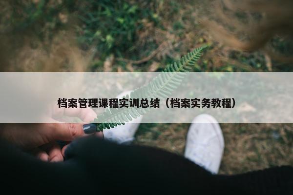 档案管理课程实训总结（档案实务教程）