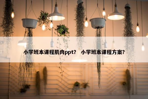 小学班本课程肌肉ppt？ 小学班本课程方案？