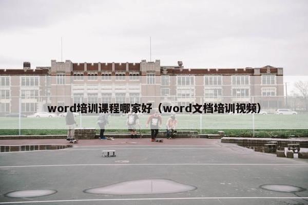 word培训课程哪家好（word文档培训视频）