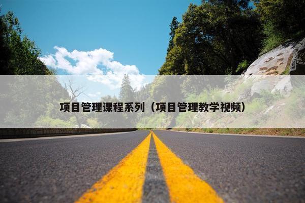 项目管理课程系列（项目管理教学视频）