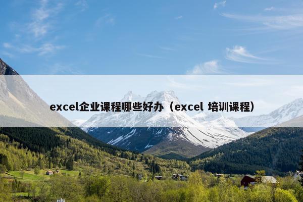 excel企业课程哪些好办（excel 培训课程）