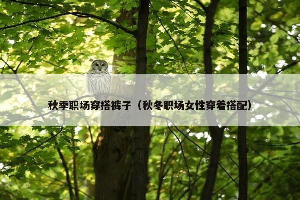 秋季职场穿搭裤子（秋冬职场女性穿着搭配）