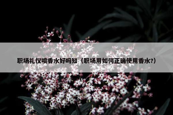 职场礼仪喷香水好吗知（职场用如何正确使用香水?）