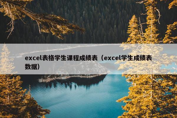 excel表格学生课程成绩表（excel学生成绩表数据）