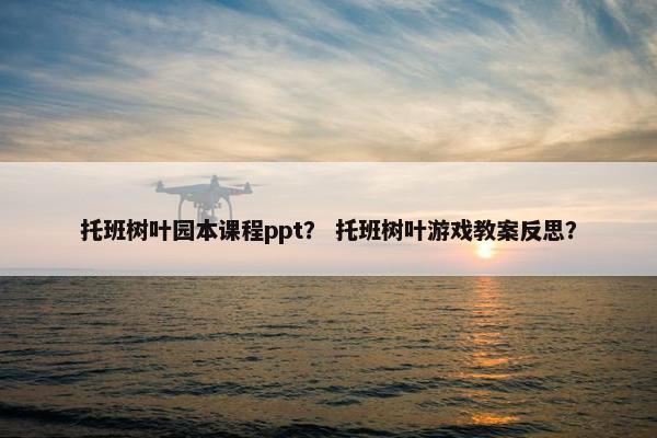 托班树叶园本课程ppt？ 托班树叶游戏教案反思？