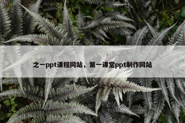 之一ppt课程网站，第一课堂ppt制作网站