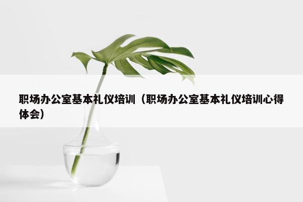 职场办公室基本礼仪培训（职场办公室基本礼仪培训心得体会）
