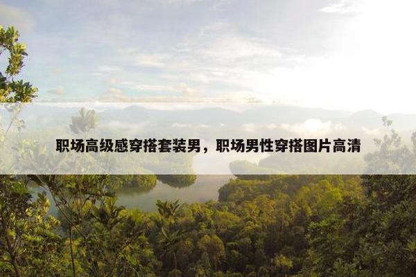 职场高级感穿搭套装男，职场男性穿搭图片高清