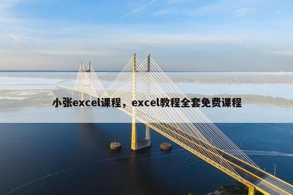 小张excel课程，excel教程全套免费课程