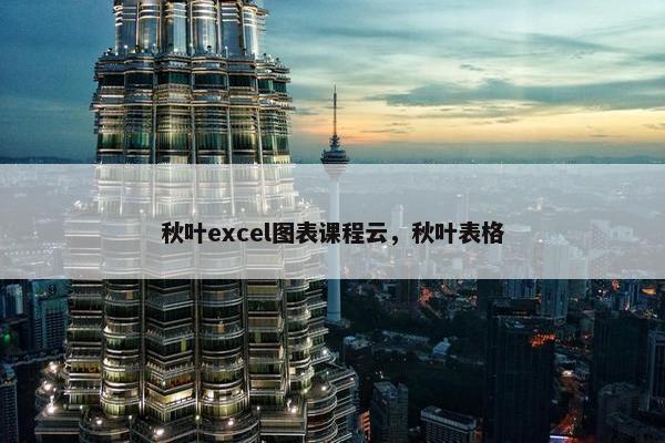 秋叶excel图表课程云，秋叶表格