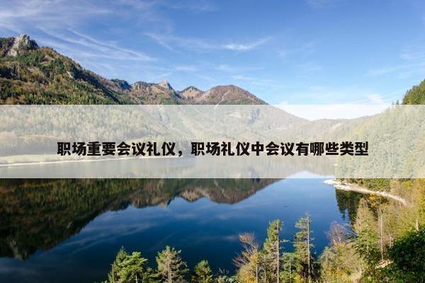 职场重要会议礼仪，职场礼仪中会议有哪些类型