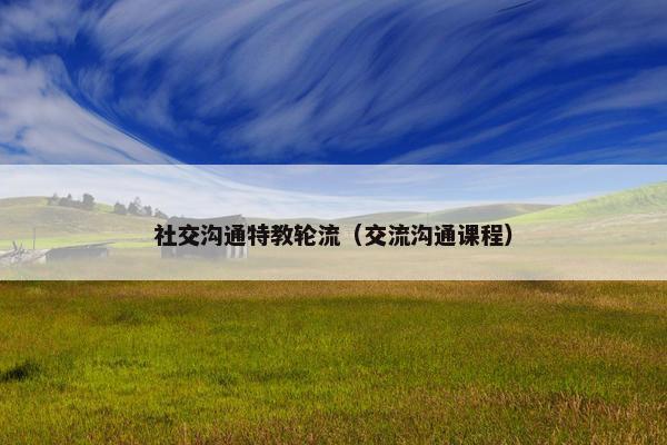 社交沟通特教轮流（交流沟通课程）
