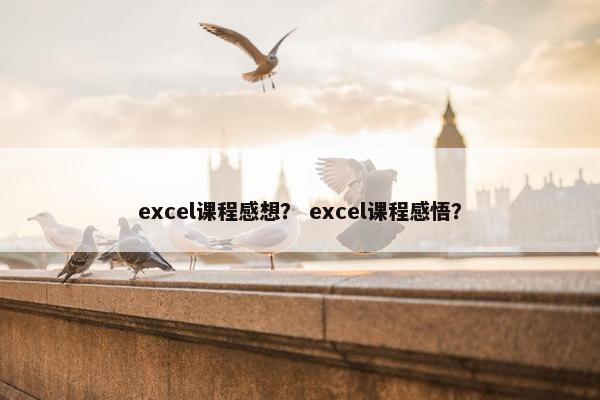 excel课程感想？ excel课程感悟？