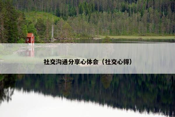 社交沟通分享心体会（社交心得）