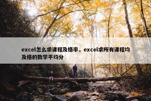 excel怎么求课程及格率，excel求所有课程均及格的数学平均分