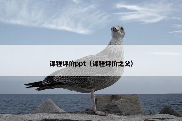 课程评价ppt（课程评价之父）