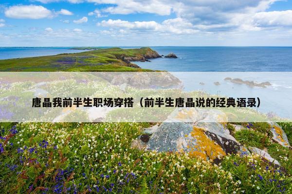 唐晶我前半生职场穿搭（前半生唐晶说的经典语录）