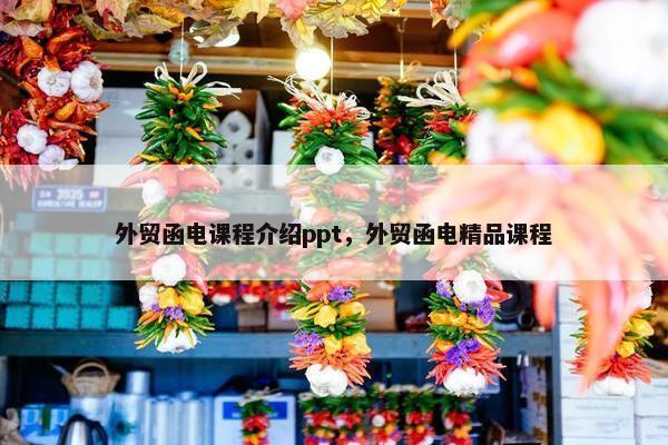 外贸函电课程介绍ppt，外贸函电精品课程