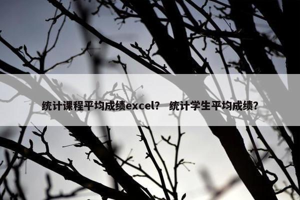 统计课程平均成绩excel？ 统计学生平均成绩？