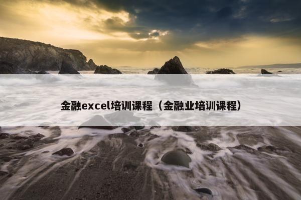 金融excel培训课程（金融业培训课程）