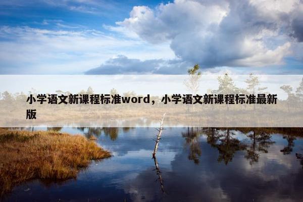 小学语文新课程标准word，小学语文新课程标准最新版