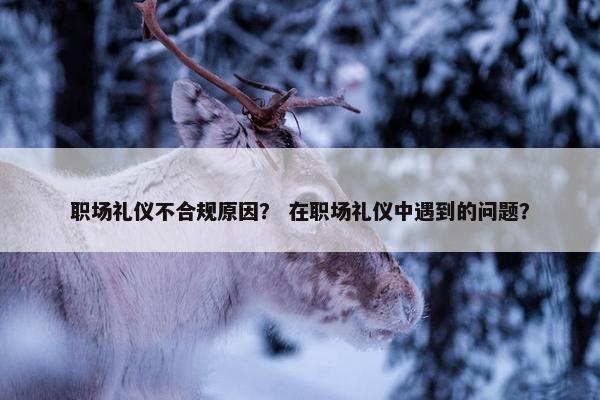 职场礼仪不合规原因？ 在职场礼仪中遇到的问题？
