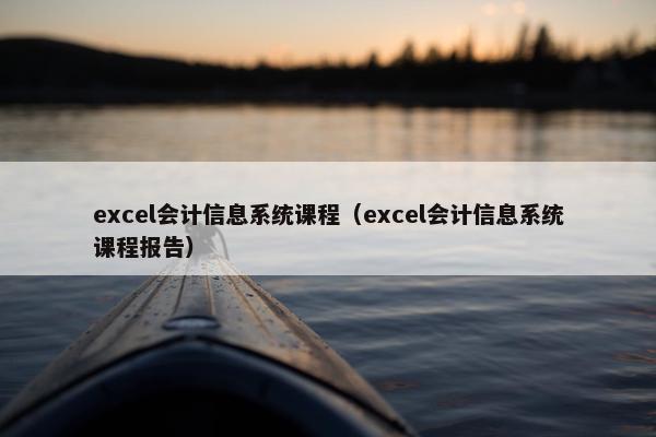 excel会计信息系统课程（excel会计信息系统课程报告）