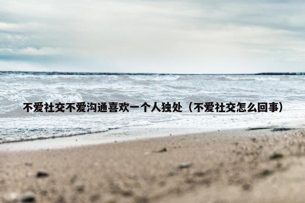 不爱社交不爱沟通喜欢一个人独处（不爱社交怎么回事）