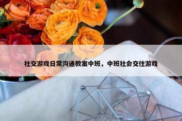 社交游戏日常沟通教案中班，中班社会交往游戏
