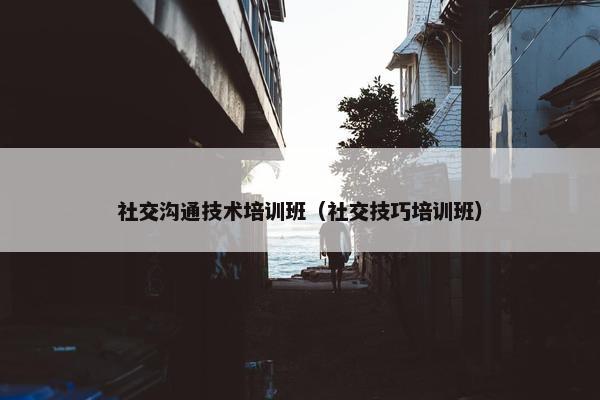 社交沟通技术培训班（社交技巧培训班）