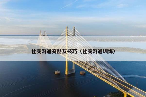 社交沟通交朋友技巧（社交沟通训练）