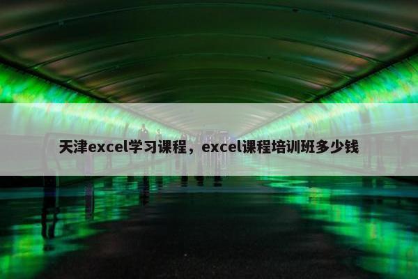 天津excel学习课程，excel课程培训班多少钱
