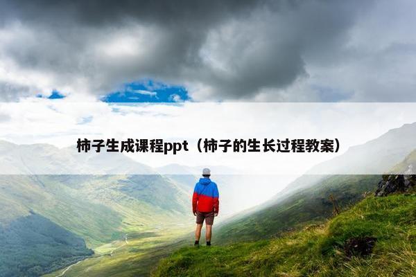 柿子生成课程ppt（柿子的生长过程教案）