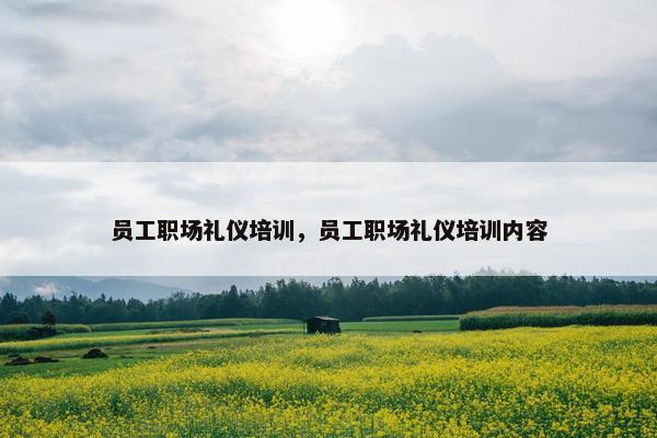 员工职场礼仪培训，员工职场礼仪培训内容
